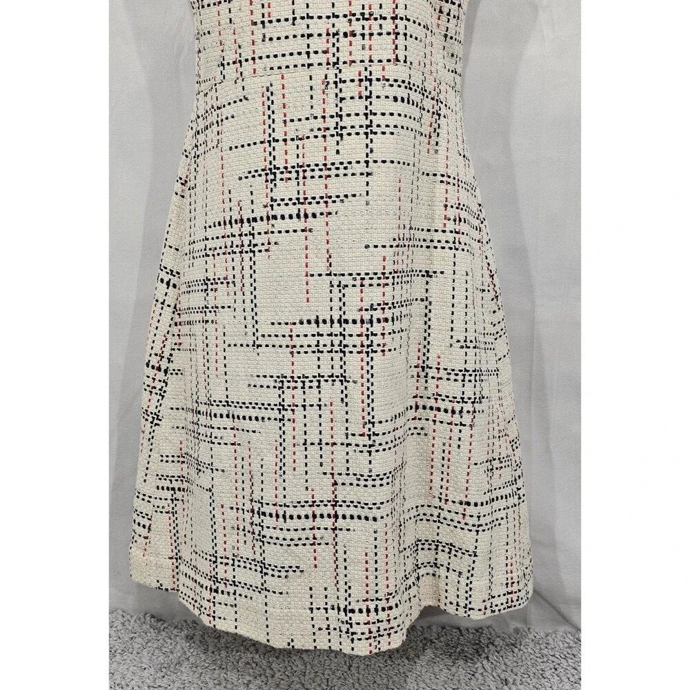 New Banana Republic Women's Mini Dress Ivory Tweed Halter Twee Mod Preppy Size 0 - Picture 6 of 16